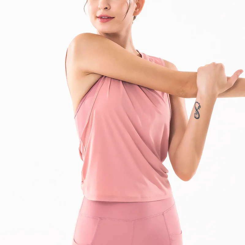 Спортивный жилет быстросохнущая майка для бега Сексуальная рубашка йоги с
