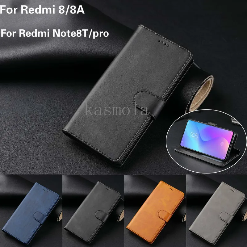 Кожаный чехол книжка для Xiaomi Redmi8 8A Магнитный Redmi Note 7 8 pro K20 8T роскошный мягкий