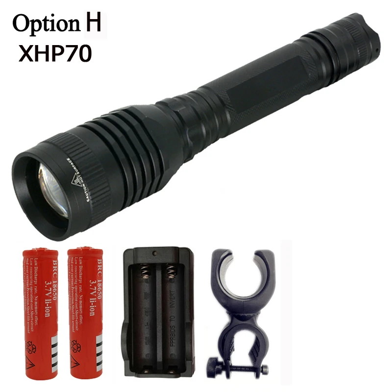 Option H Litwod Z20 XHP50 и XHP 70 масштабируемый светодиодный тактический фонарик для 18650 аккумуляторов алюминиевый самообороны linterna огни - Испускаемый цвет: Option H