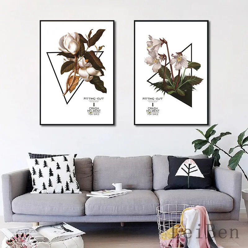 

European Style Simple Retro Plant Beautiful Flowers Girls Gift Decoration Canvas Painting For Living Room Study Home Decor