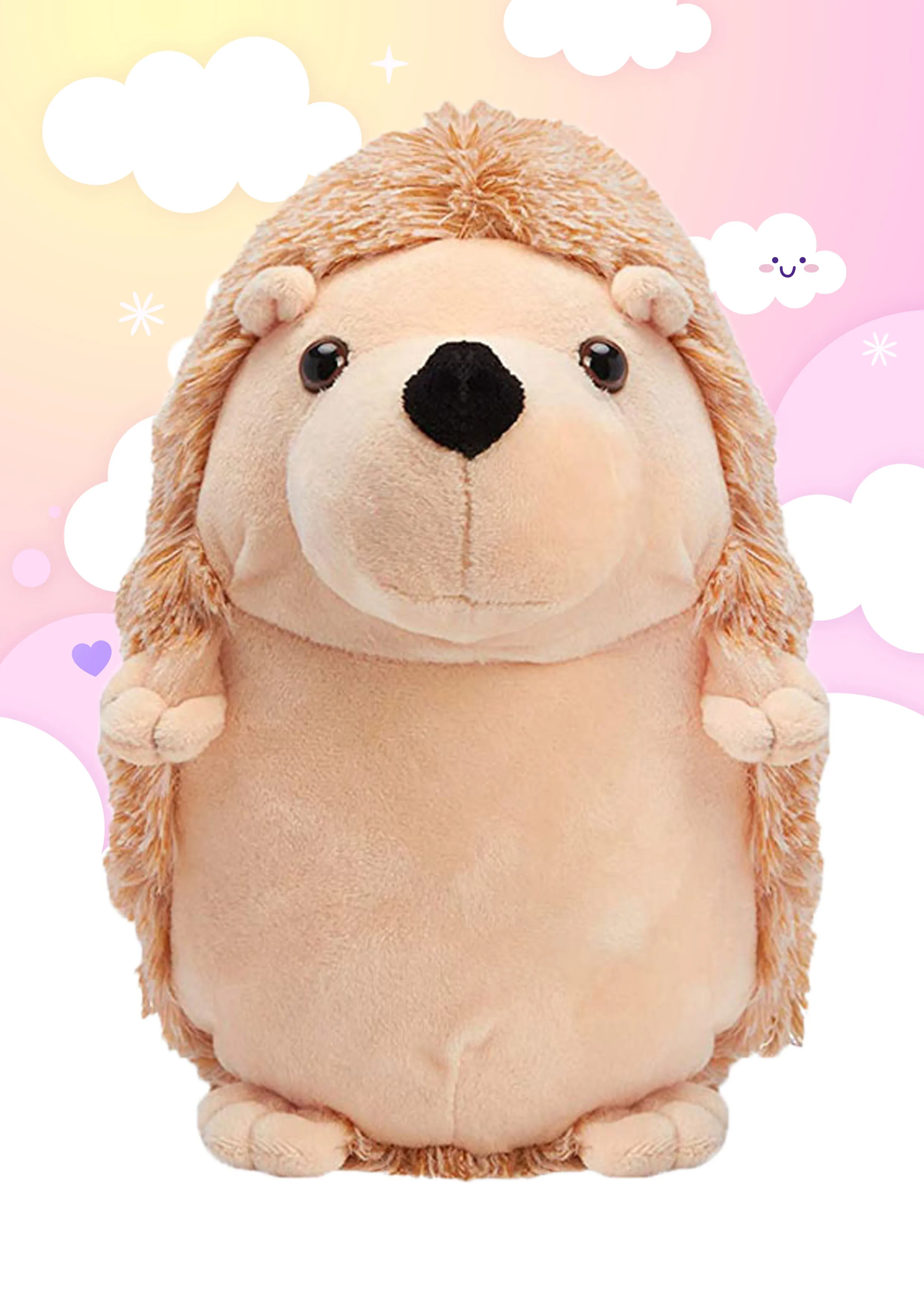 

Musical Light up Stuffed Hedgehog Soft Plush Toy LED Singing Wildlife with Night Lights Glow Lullaby Birthday for Toddler Kids