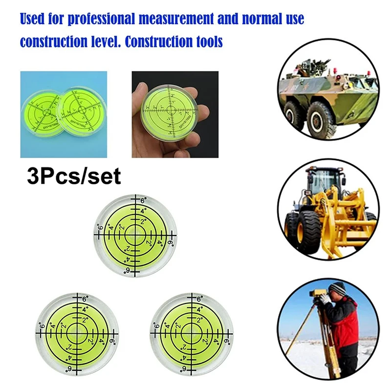 

3 шт., круговой мини-набор для измерения уровня 32 мм