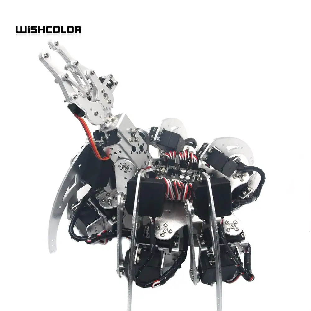 20DOF алюминиевый шестиугольный робот паук с шестью ножками когтями и LD 1501