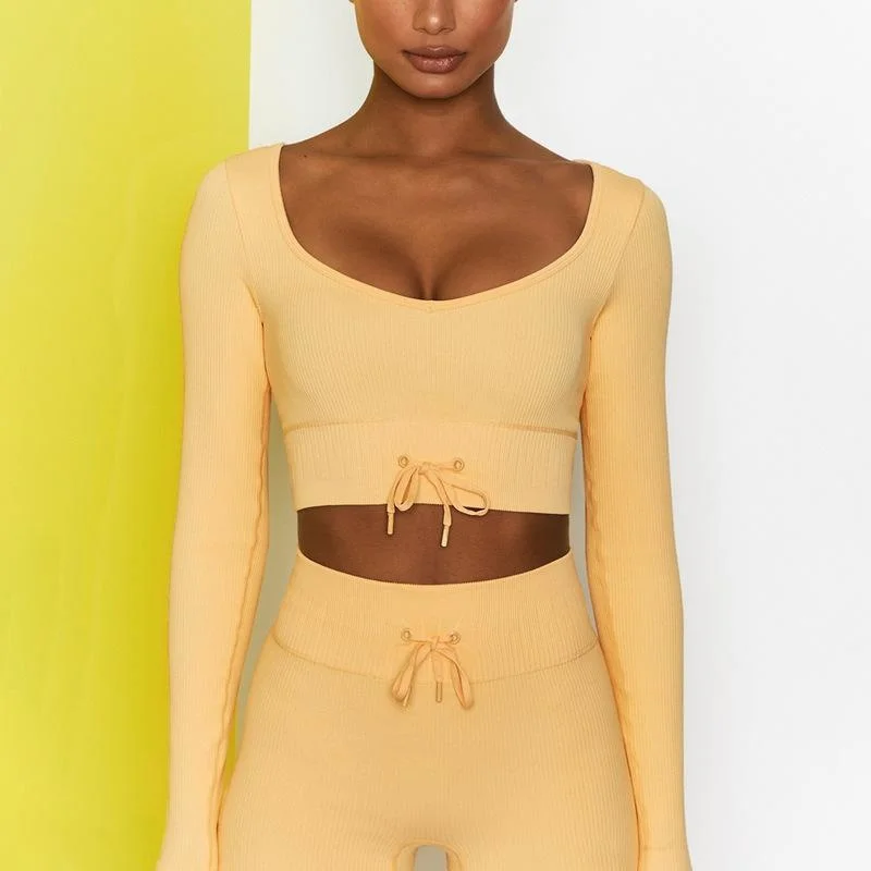 

Fashion Candy Color Yoga Pants Leisure Sports Wear Workout Clothes For Women Gym Fitness Shorts Seamless Tight Bra Underwear Set