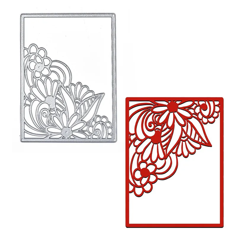 Уголок цветка DiyArts Die фон металлический нож для вырубки, создания скрапбукинга, тиснения и шаблонов DieCut Template 2019 года.