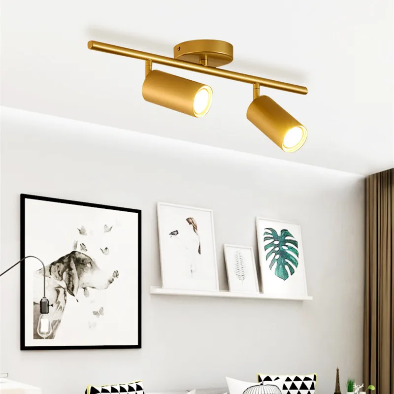 (Бесплатная E27 лампа) гибкий светодиодный потолочный светильник с 1/2 головкой