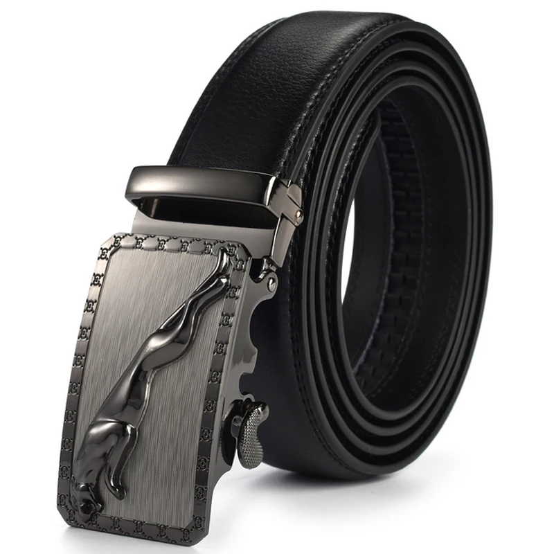 Ремень мужской из воловьей кожи с автоматической металлической пряжкой|strap