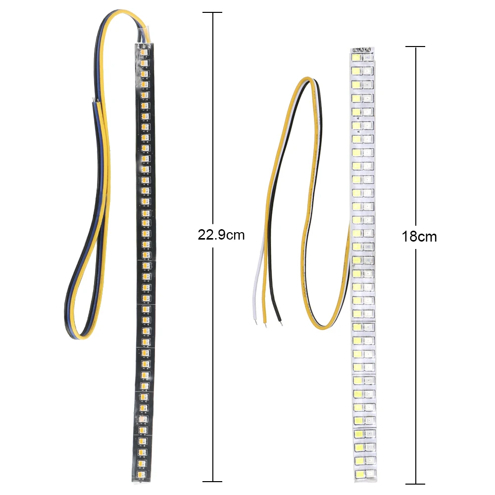LEEPEE светодиодный течет поворотов полосы светильник Янтарный синий автомобиль