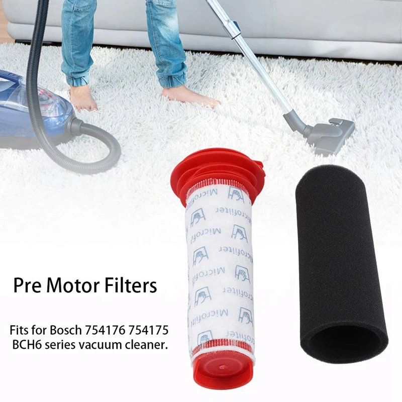 4Pcs Washable Main Stick Filter + Foam Insert for BCH6 754176 754175 Athlet Cordless Vacuum Cleaner | Бытовая техника