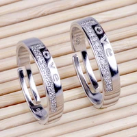 new love open lovers ring contracted students simulation diamond ring popular body jewelry for couples