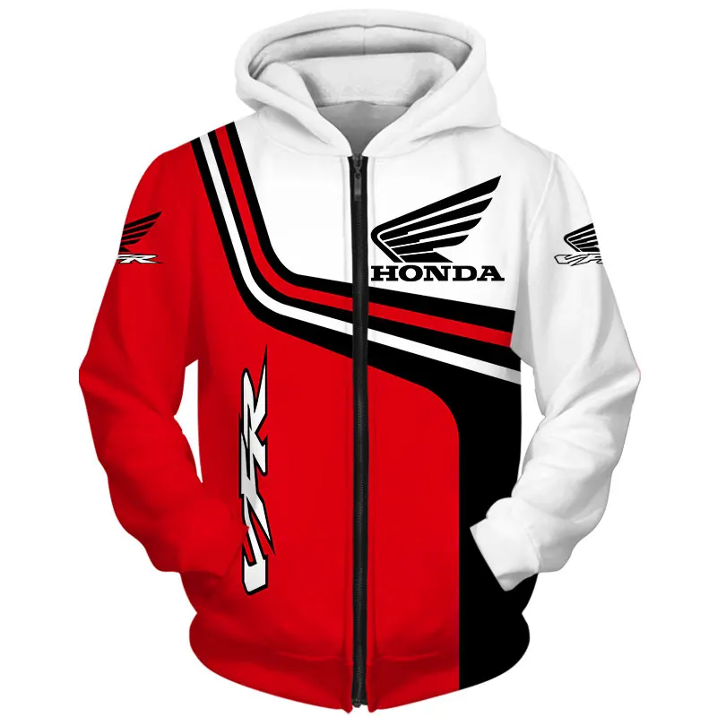 

2021 New Honda Motorcycle Racing Men‘s Hoodie Sweatshirts 3D Digital Printing Hooded Pullover Fashion Jacket Casual Sportswear