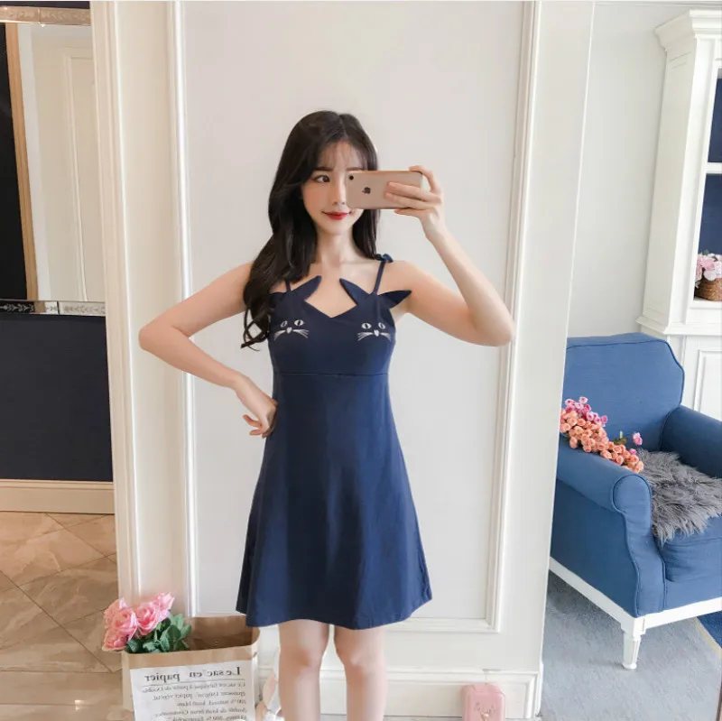 2021Summer Women's Nightdress Milk Silk Thin Sling Sexy Nightwear Sleep Tops Sexy Sleepwear Night Gown Women Nightgown