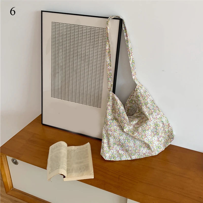 

Fashion Floral Shoulder Bags Korean Ins Art Tote Bag Women Large Crossbody Bags Portable Student Girls Shoulder Bags Wholesale