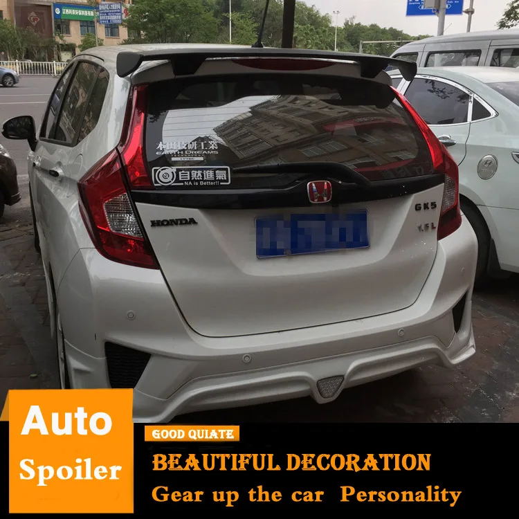 Спойлер для Honda JAZZ Fit 2014/15/16/17/2018 GK5 хэтчбек ABS Материал автомобильное заднее крыло