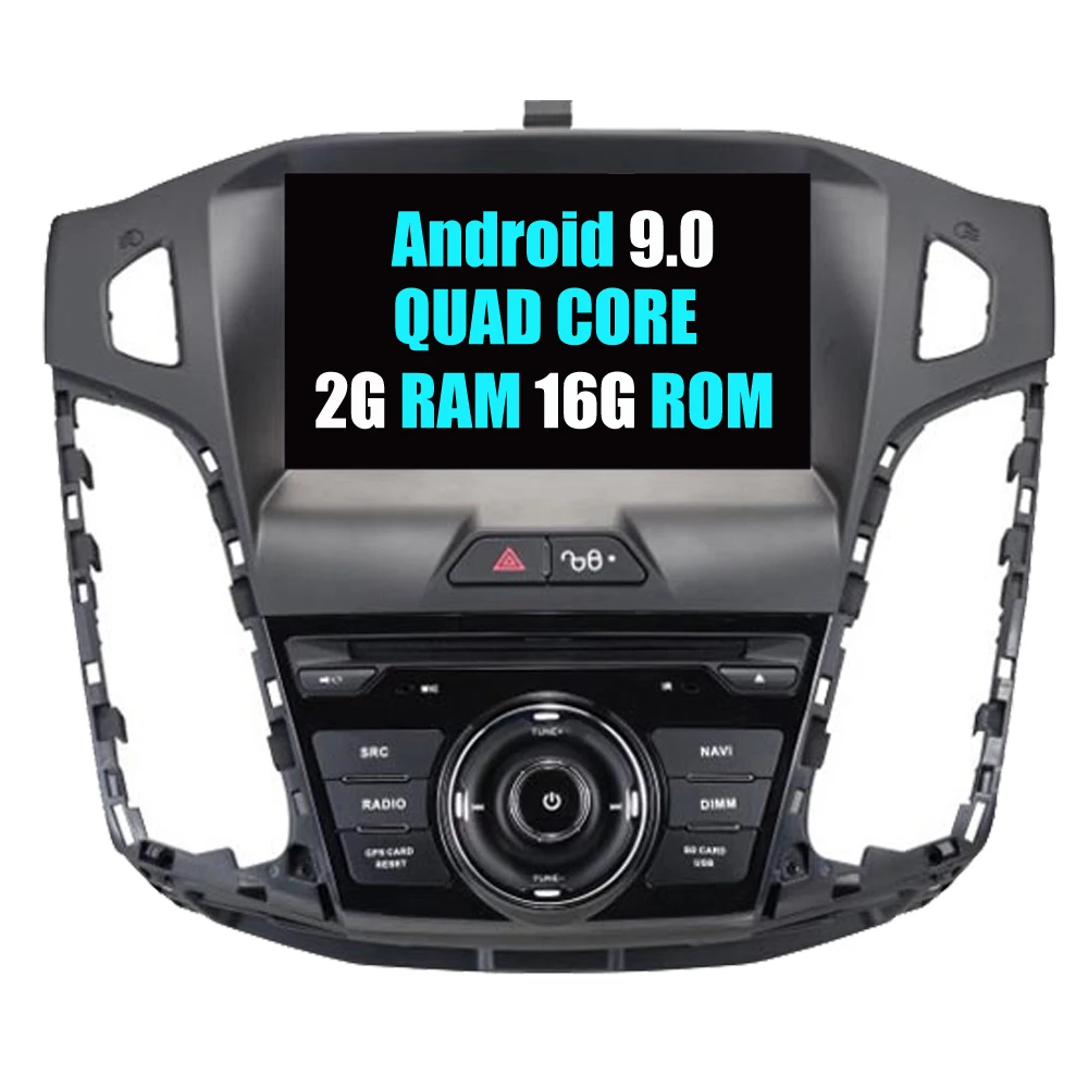Автомобильный мультимедийный плеер RoverOne для Ford Focus 3 2012 2013 Android 9,0 4G+ 64G Авторадио DVD Радио Стерео gps навигация - Цвет: PX30 Android 9.0