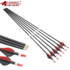 Лопасти пластиковые 2 дюйма Linkboy карбоновые стрелы для стрельбы из лука, Sp250-600, 3k, для стрельбы из блочного лука, 612 шт.