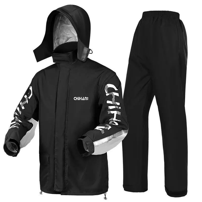 

Thin Fashion Rainwear Breathable Split Comfort Raincoat Set Motorcycle Camping Outdoor Regenjas Waterproof Clothing ED50YY