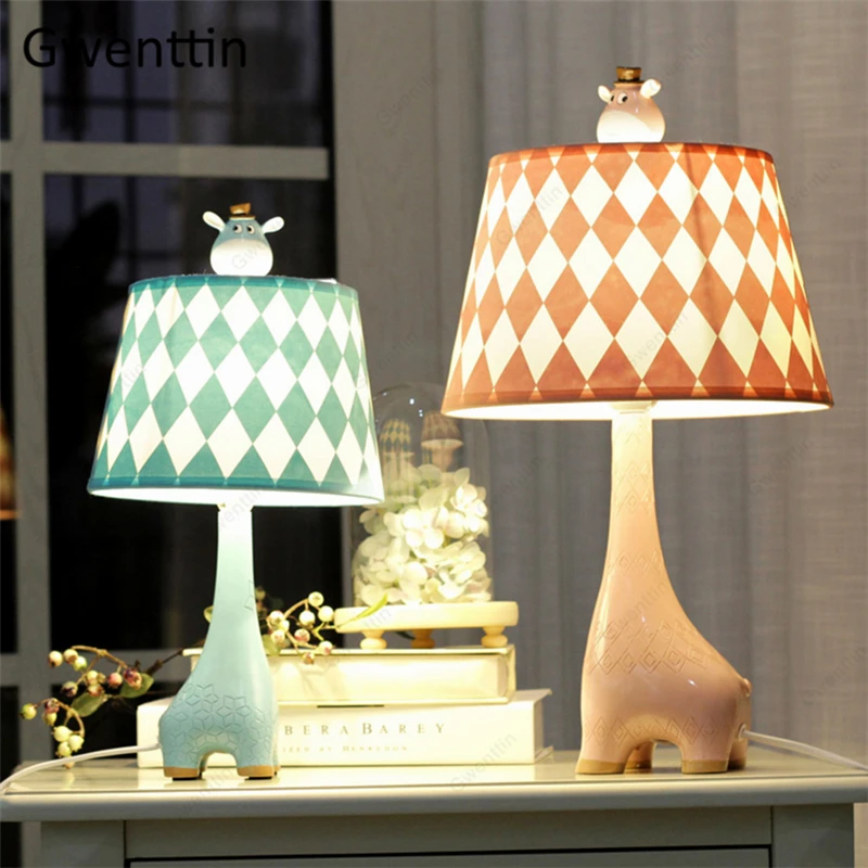 Мультяшный Жираф настольная лампа для кабинета детская спальня прикроватная