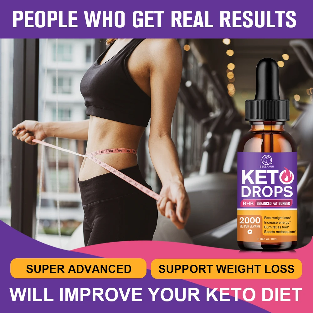 

Bbeeaauu Pure Keto Drops Weight Loss Products Body Slimming Lose Belly Burning Fat Ketone Appetite Suppressa Health Diet 50ML