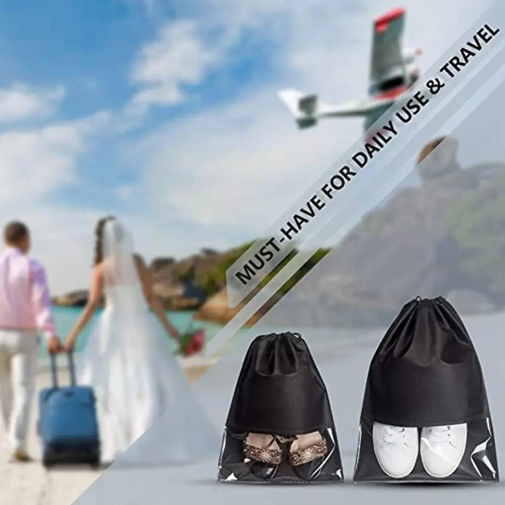 

Travel Cosmetic Bag Transparent Waterproof Women Makeup Storage Toiletries Drawstring Household Storage Portable Bag Bag G1V2