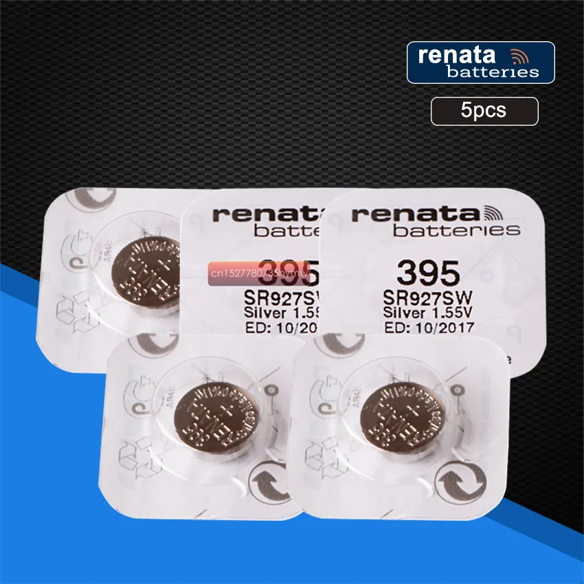 5 шт. в упаковке оксид серебра часы 395 SR927SW 927 1 55 V 100% renata батарея | Электроника