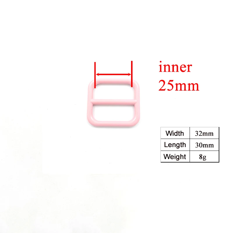 

100pcs/lot pink adjustable buckle to adjust 25mm webbing sewing zinc alloy metal crafts stoving varnish CRZK25P