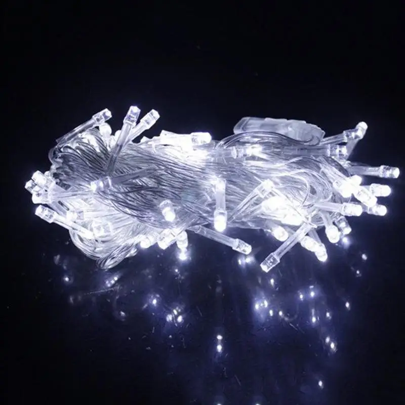 

Светодиодная Водонепроницаемая гирсветильник, 10 м, s 100 светодиодный LED, для сада, патио, светильник, украшение с вилкой европейского стандар...