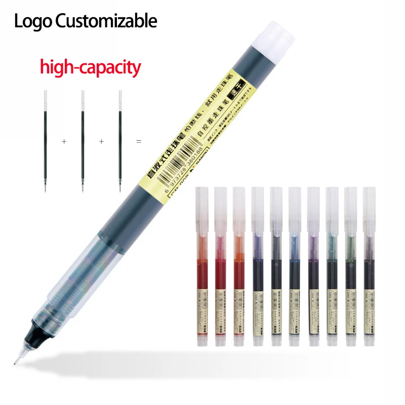 100pcs/pack Logo Customizable Drawing Doodling Art Markers Promotion Pen High Capacity School Office Watercolor Gel Pen