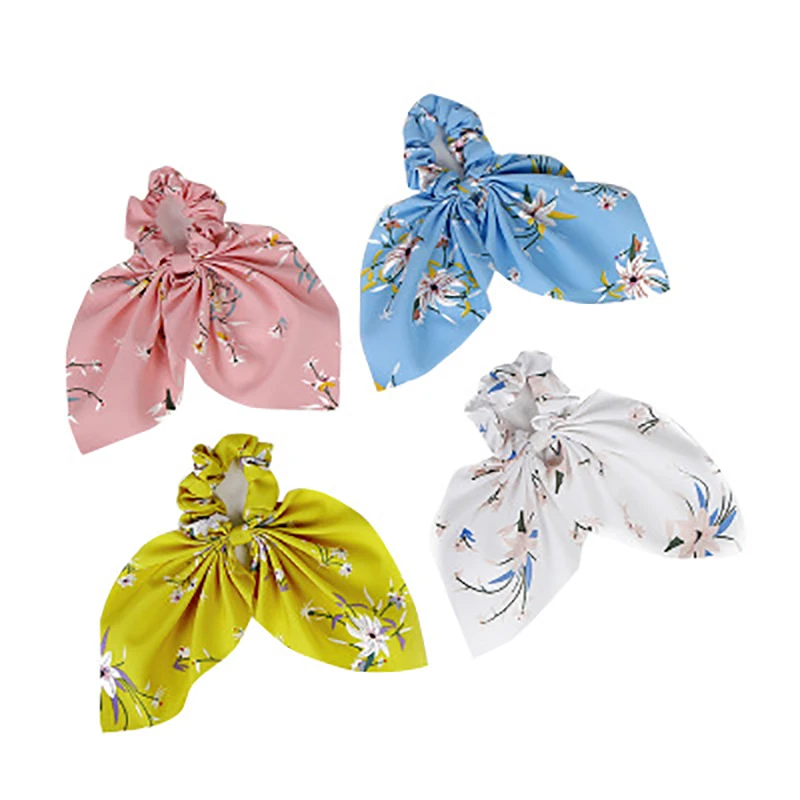 

Swallowtail Bow Knot Hair Ring Large Intestine Ring New Listed Girls Head Rope Noble Temperament Head Flower Headdress