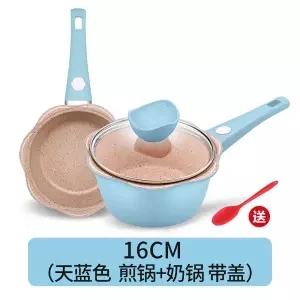 Набор кухонных кастрюль для супа и кастрюли для мясного бульона, детские пищевые добавки, емкость для молока камень майфан, антипригарные горшки для приготовления пищи, детские маленькие - Цвет: 16cm suit