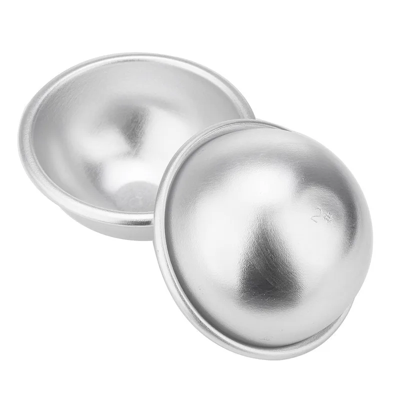 

8PCS 4.4/5.5/6.5/8CM Aluminum Alloy 3D Bath Bombs Mold Bath Salt Bomb Mold 3D Ball Sphere Shape Bathing Tool DIY Accessories