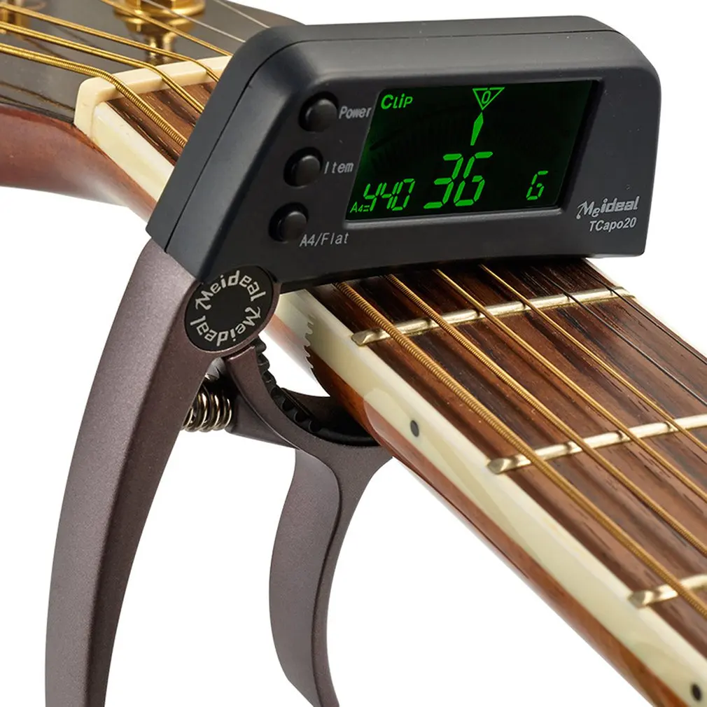 Каподастр для акустической гитары электронный тюнер комбо гитарный аксессуар