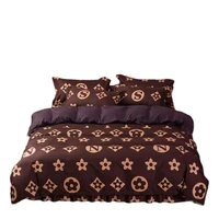 46pcs luxury bedding set queen king size leaf duvet cover bed sheet set fitted sheet
