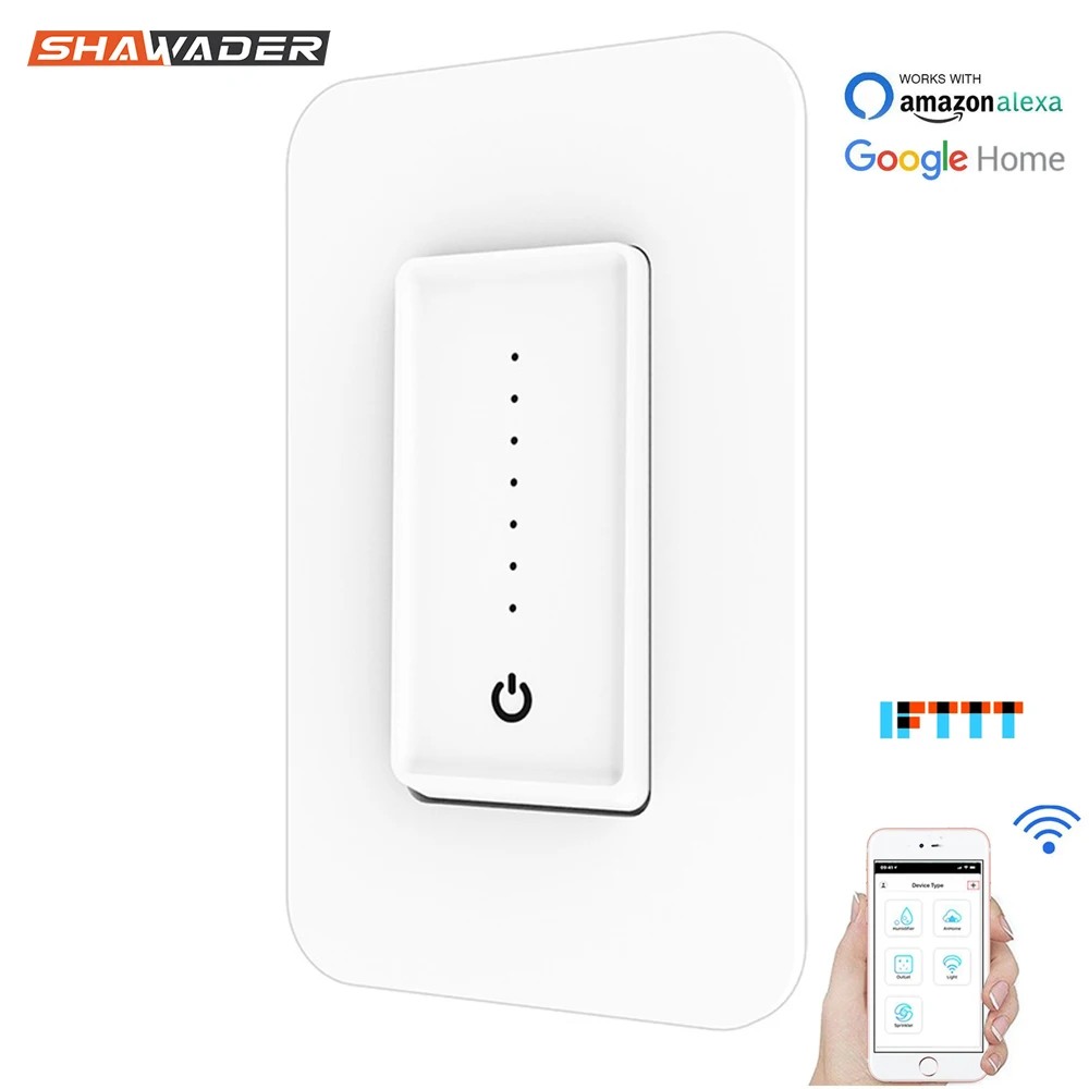 Wi Fi Умный вентилятор светильник Диммер настенный сенсорный выключатель SmartLife с