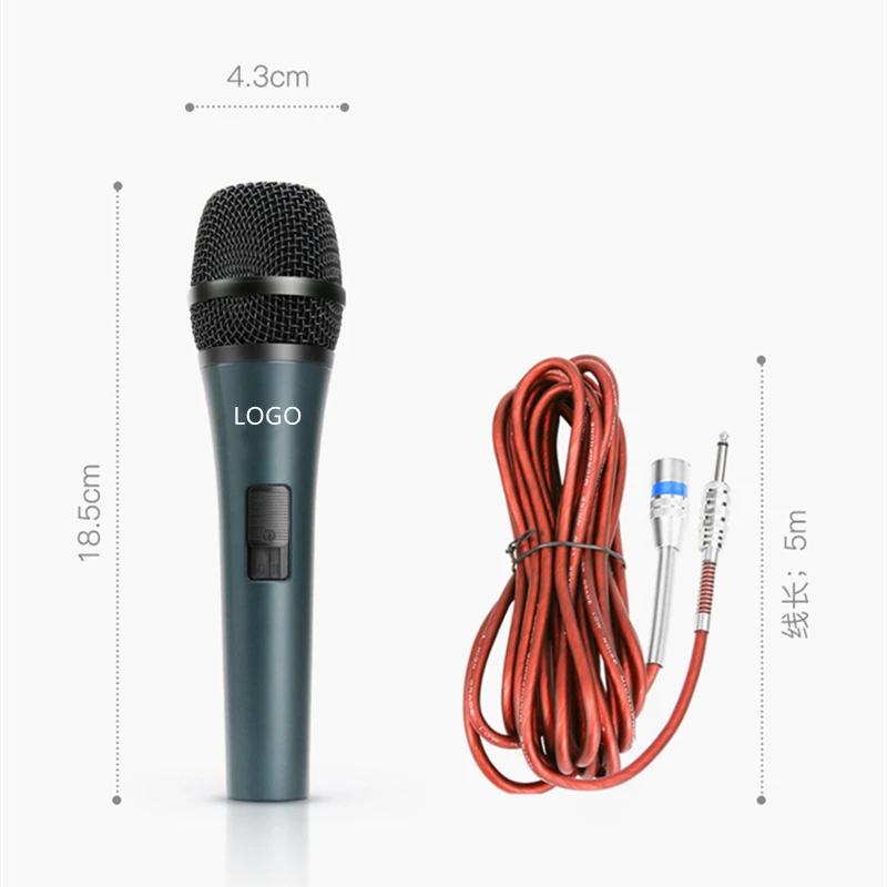 

Professional microphone family KTV singing karaoke link high quality metal with 8M cable