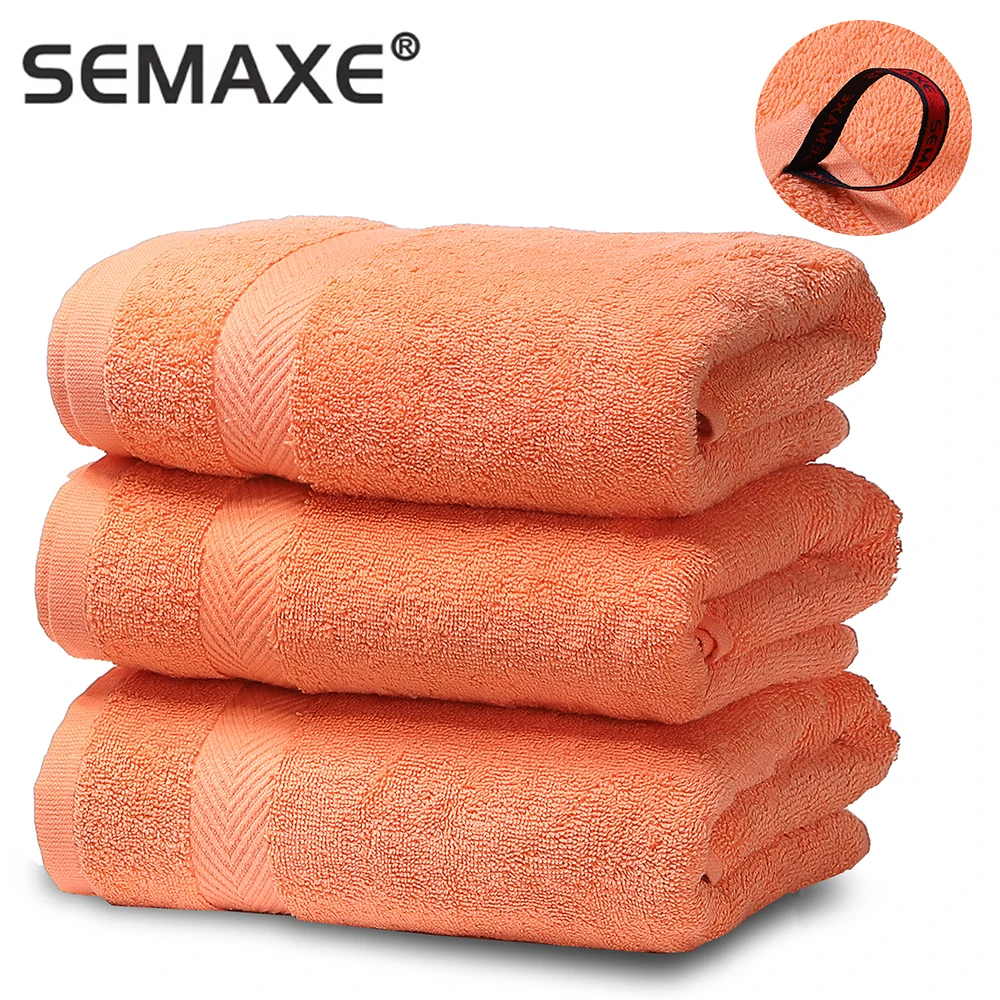 semaxe bath towel 100 cotton used in beach bathroom hotel quality soft towel fluff and super absorbent 3 piece set 70140cm free global shipping