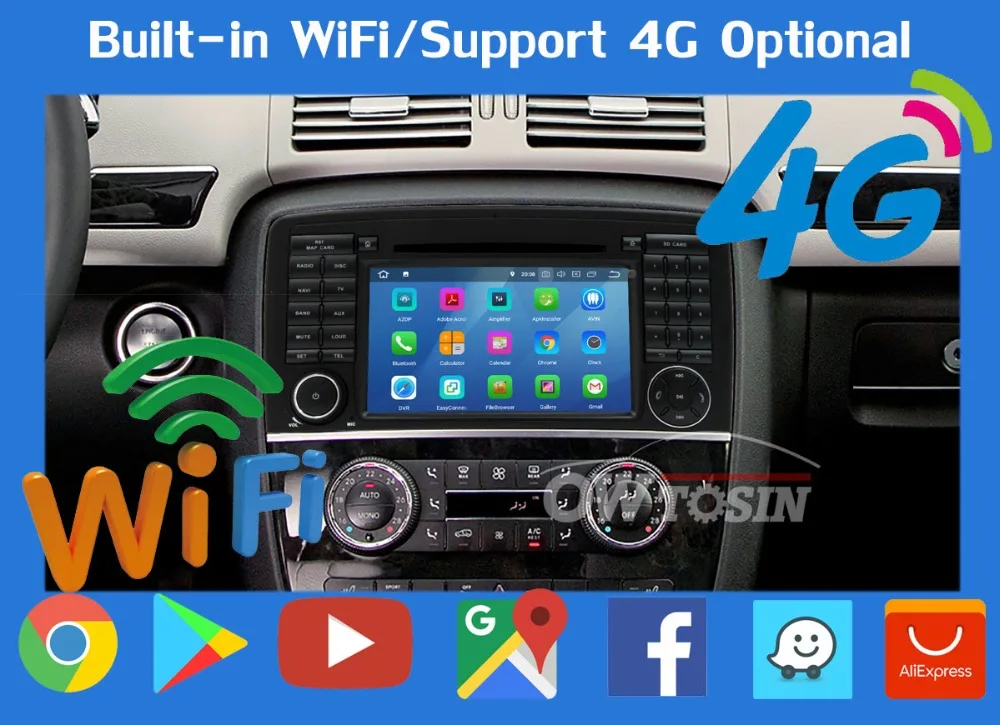 5 USB порт Восьмиядерный Android 9,0 4GB ram автомобильный dvd-плеер для Mercedes Benz R Class W251 R280 R300 R320 R350 R500 gps Радио DSP