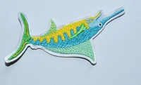 1x marlin sport trophy fish applique beach decoration embroidered iron on patch size is about 9 55 cm