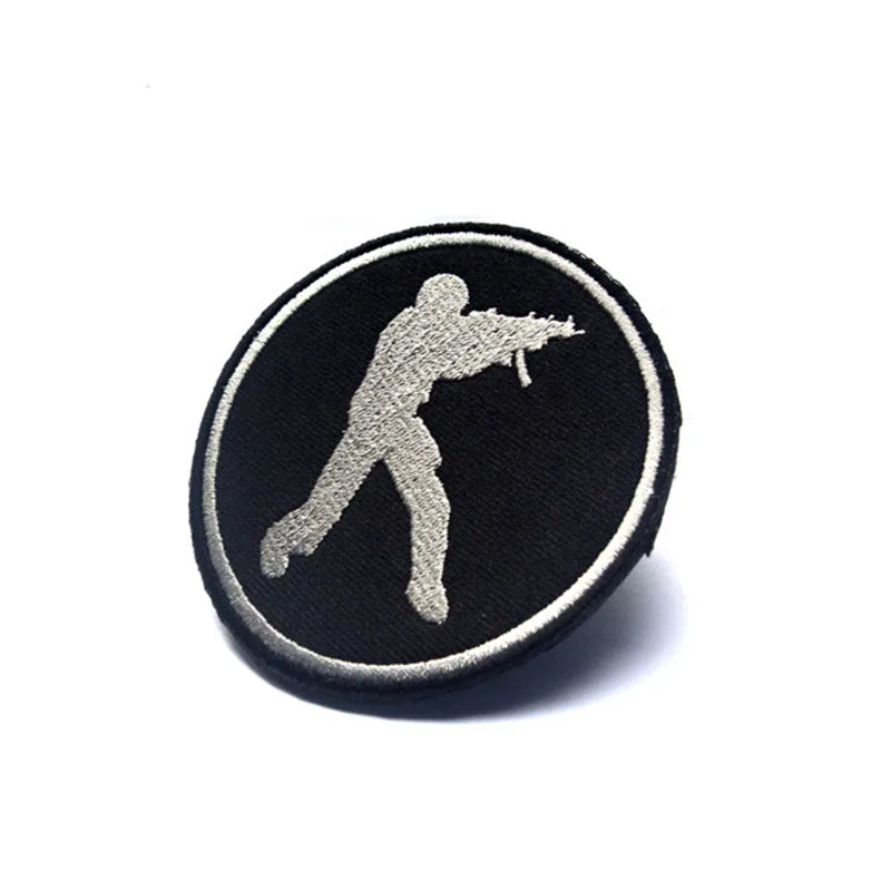 1 шт. горячим паром CS двухсторонняя 100% Вышитые тактический форма знак крючок для