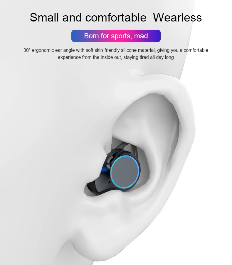 9D стерео G02 TWS 5,0 Bluetooth наушники беспроводные наушники IPX7 водонепроницаемые наушники 3300 мАч светодиодный умный внешний аккумулятор держатель для телефона
