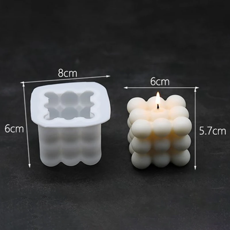 

Rubik's Cube Candle Mold Aromatherapy Candle Silicone Mold Ball Rubik's Cube Creative Design Decoration