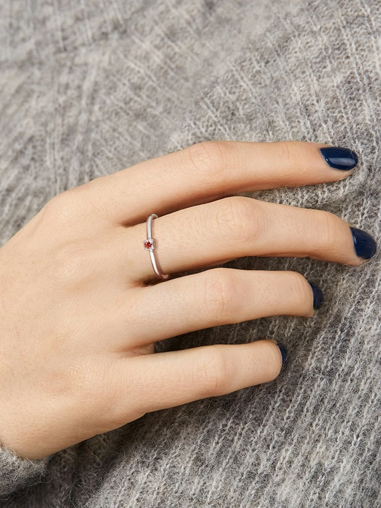 SILVERHOO 925 Серебряное кольцо 5 Цвета обручальные кольца для женщин минималистичные