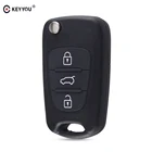 KEYYOU для HYUNDAI I30 IX35 для Kia K2 K5 Sportage Picanto rio Cerato Ceed Soul складной пульт дистанционного управления с 3 кнопками
