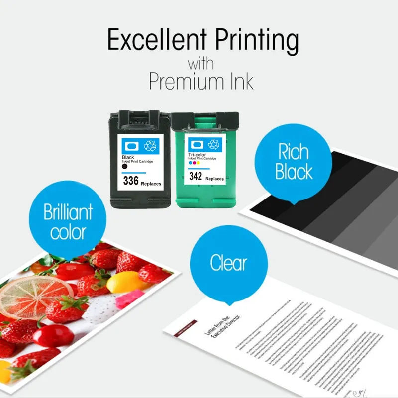 Картридж для принтера hp 336 342 сменный картридж hp336 Deskjet 5440 PSC1510 Photosmart 1500 C3100 C3180 D5420 6310