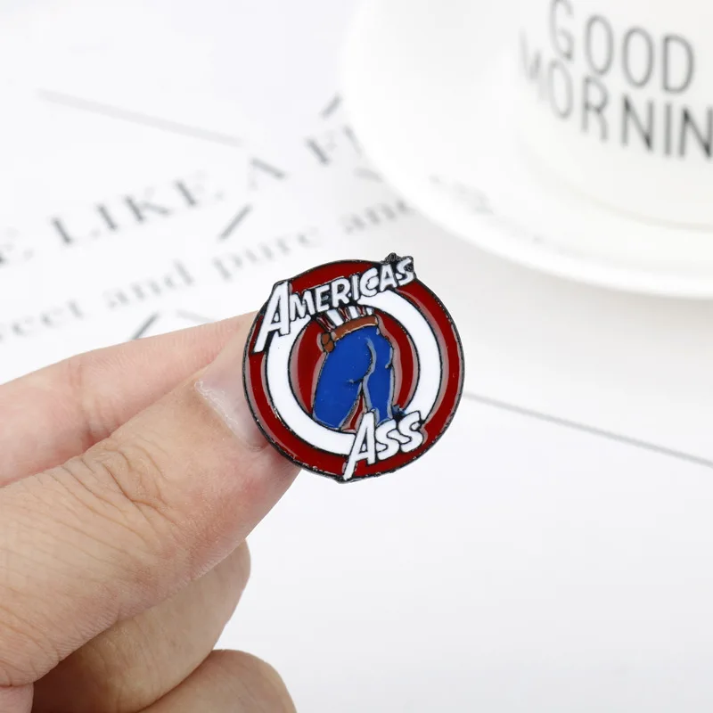 Брошь с эмалью в виде героев мультфильма мстители | Украшения и аксессуары