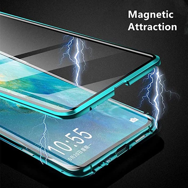 Магнитный металлический чехол для Samsung Galaxy S20FE S8 S9 S10 Lite Plus A50 A70 A21S A10 M31 A30S M21 A31 A51 A71