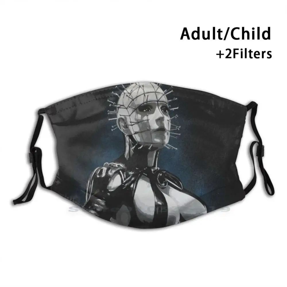 

Hellraiser - Hell Priestess Reusable Mouth Face Mask With Filters Kids Hellraiser Hell Priestess Horror Clive Barker Pinhead