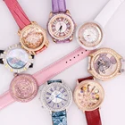 Распродажа! Скидка, женские часы Melissa со стразами, в японском стиле Mov Not, браслет из кожи, Подарочная коробка для девочек