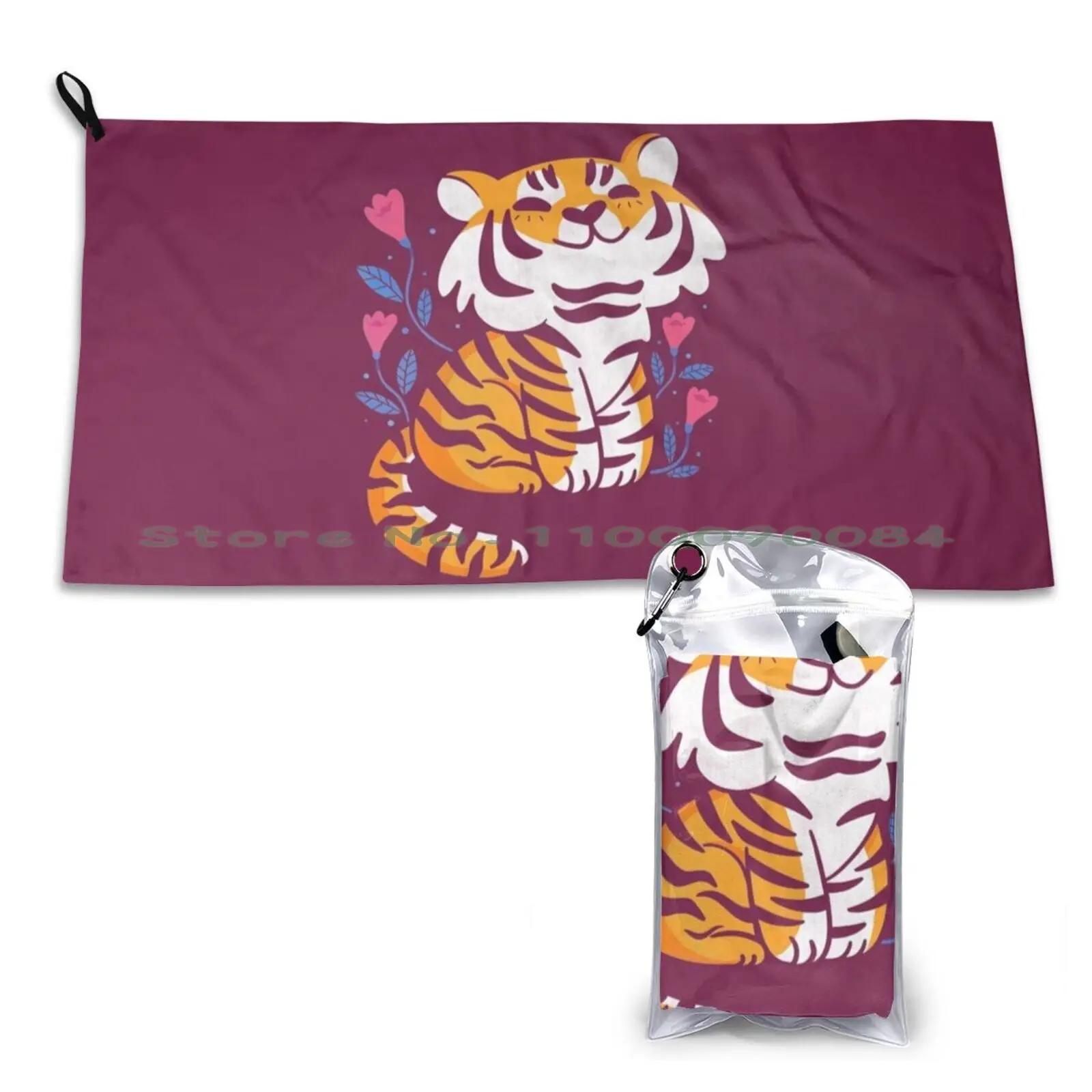 Gym Sports Bath Portable Cute Kawaii Flower Bloom Spring Tiger Animals Cat Taylorross1 Pet Kitten