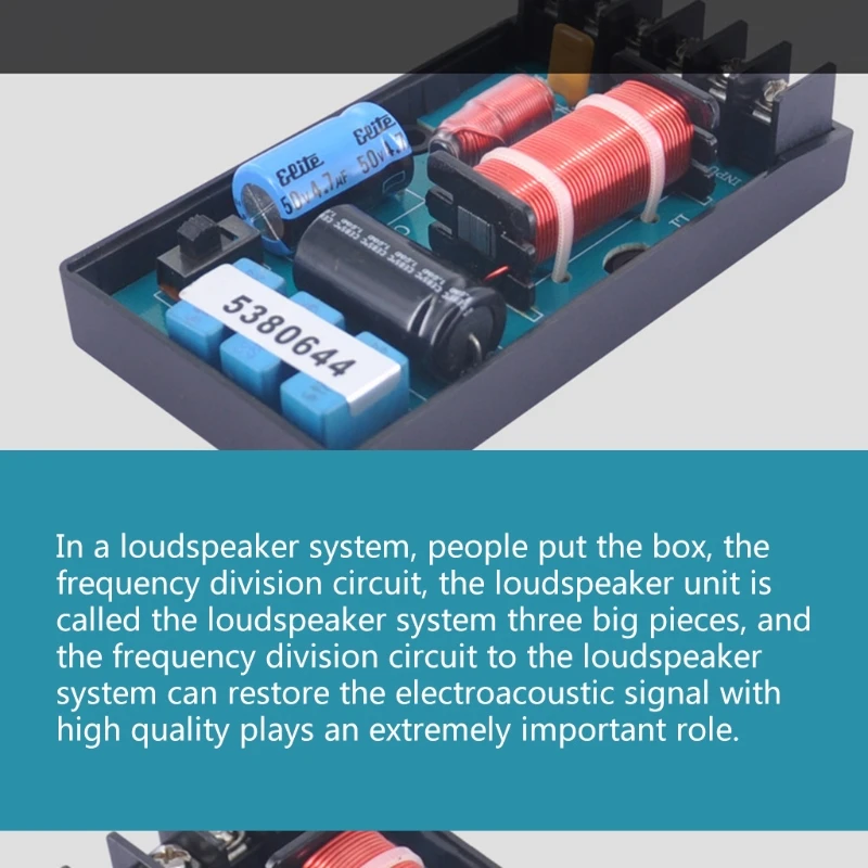 

4.72*2.56*1.30 inch Audio Frequency Divider for Car Speaker two Ways Crossover Filters with Adjustable Treble Bass